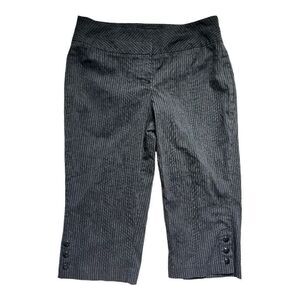 Womens First Option Y2K Pinstripe Culottes Pants - Sz 8